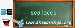 WordMeaning blackboard for sea laces